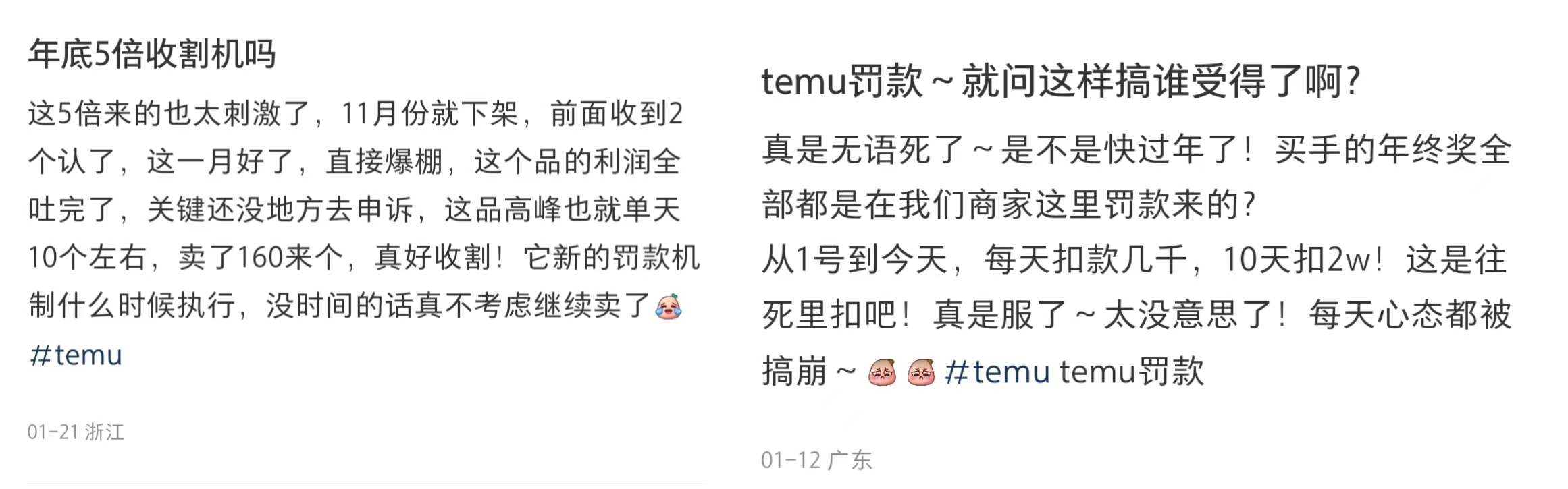 一个月扣了19万，Temu 5倍罚款太狠
