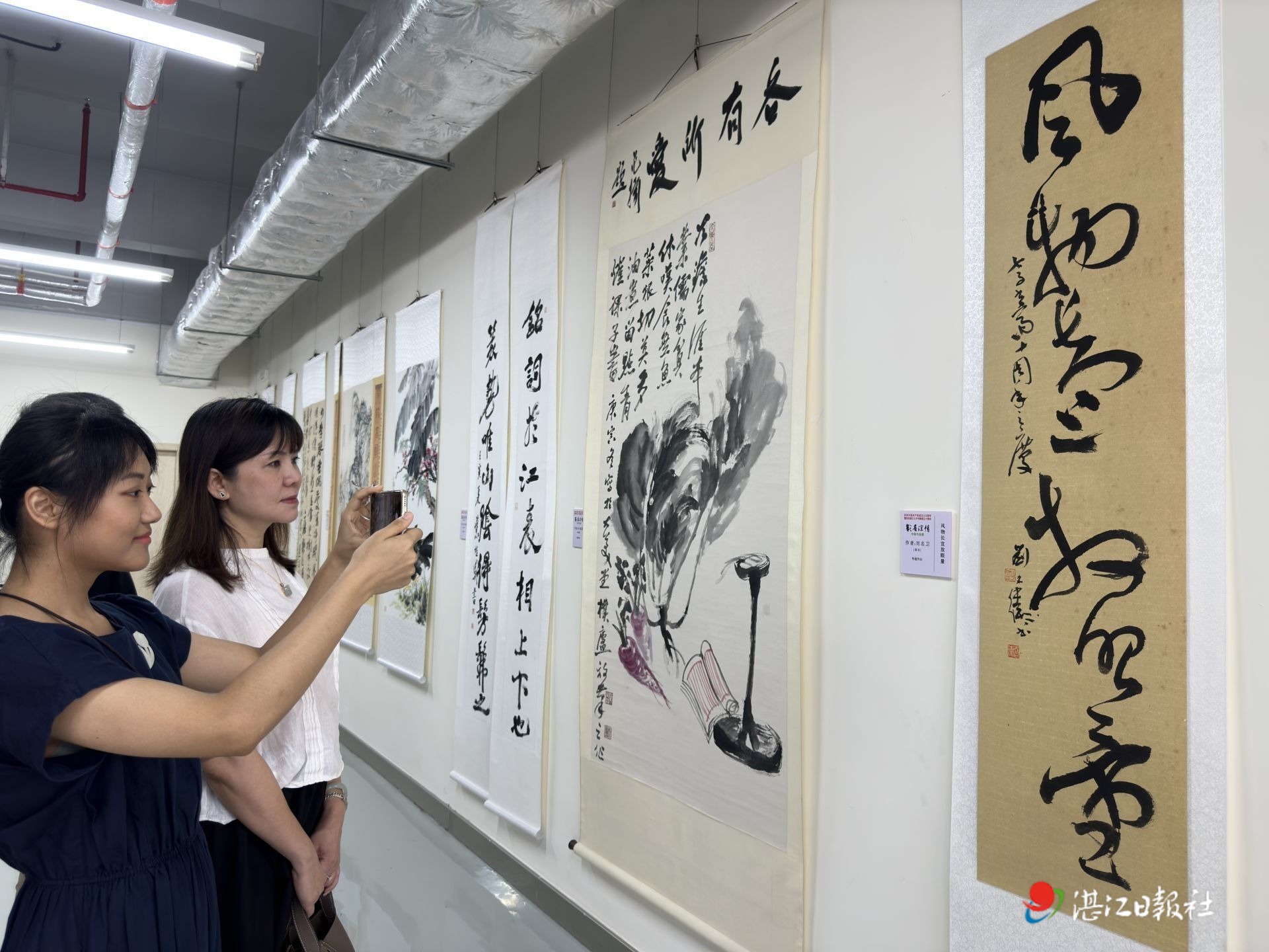 赤坎举办书画展 “彩墨深情”迎“七一”